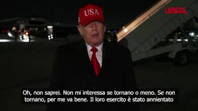 Trump: "Non mi interessa se Teheran torna a tavolo negoziati"