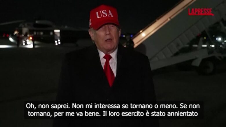 Trump: "Non mi interessa se Teheran torna a tavolo negoziati"