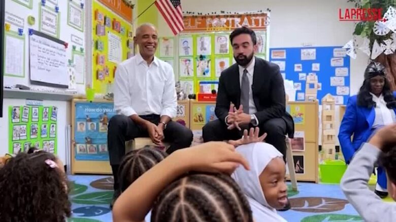 Mamdani e Obama, il loro primo incontro in un asilo nido di New York