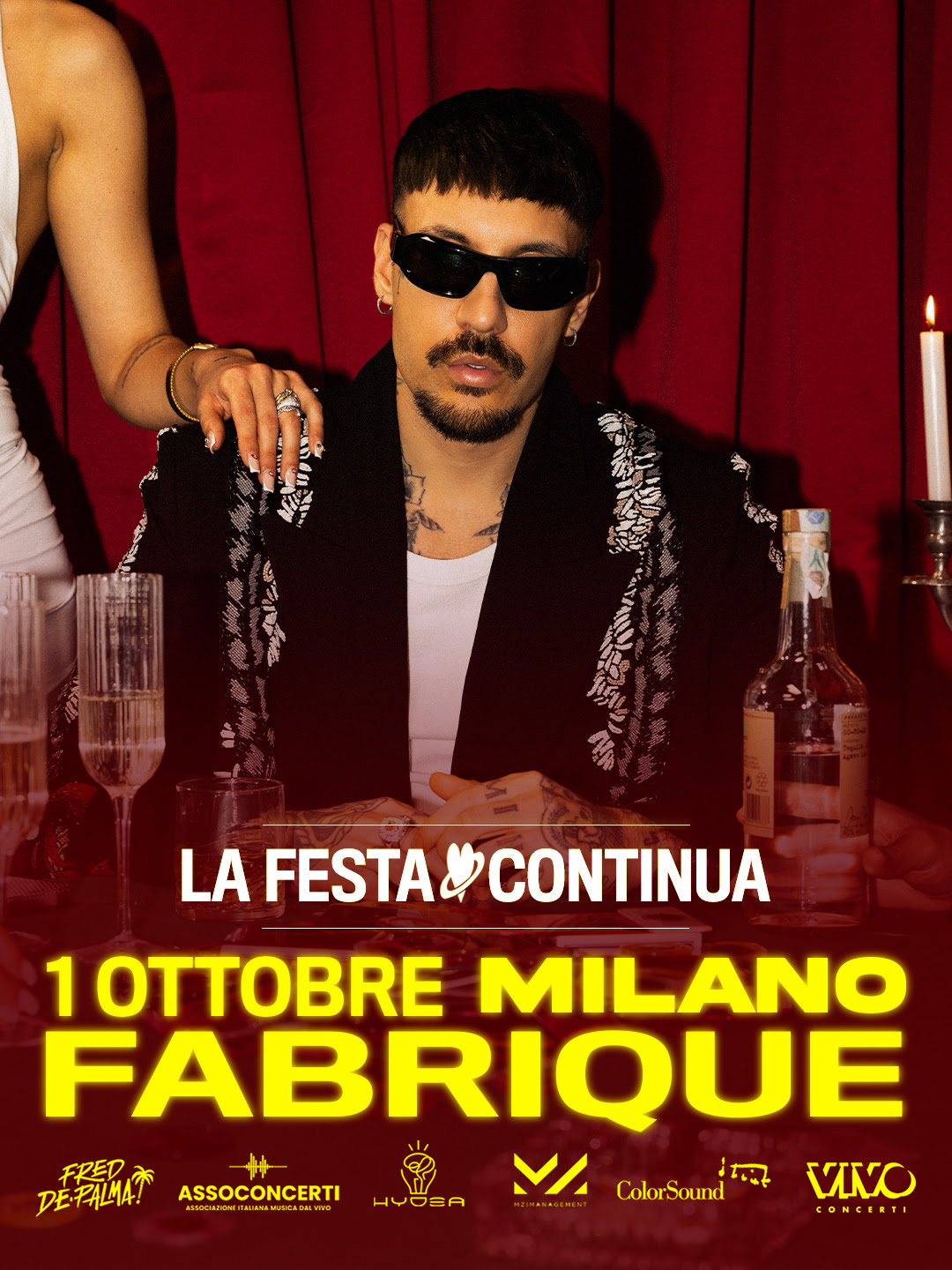 Fred De Palma annuncia ‘La Festa Continua’: show evento l’1 ottobre al Fabrique di Milano