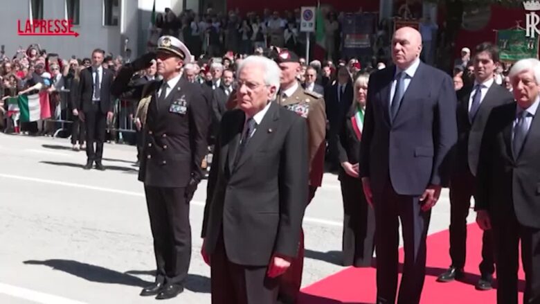 25 aprile, Mattarella accolto da applausi a San Severino Marche