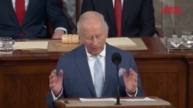 Re Carlo III al Congresso Usa: "Tempi di grande incertezza, sfide sono immense"