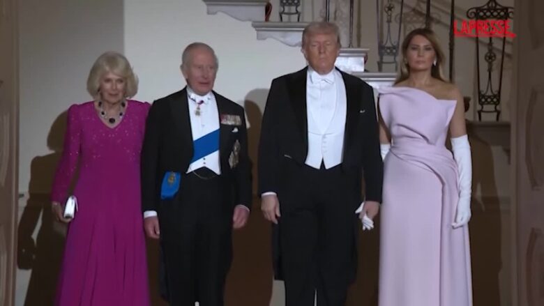 Usa, Re Carlo III e Camilla accolti alla Casa Bianca da Donald e Melania Trump