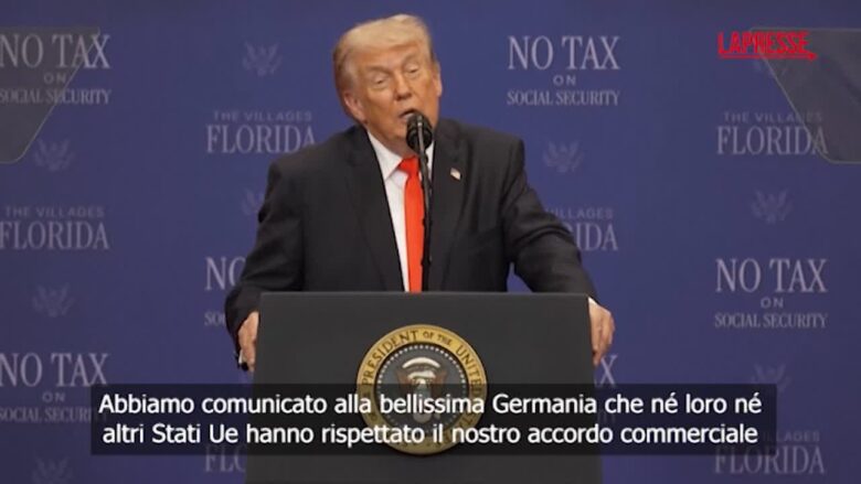 Dazi, Trump: "Ue non ha rispettato accordi, aumenteremo le tariffe sulle auto del 25%"