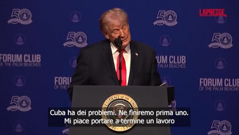 Cuba, Trump: "Forse una portaerei Usa potrebbe avvicinarsi tornando dall'Iran"