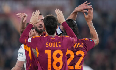 Serie A, la Roma travolge la Fiorentina 4-0 e vede la zona Champions