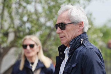 Beppe Baresi durante i funerali di Evaristo Beccalossi a Brescia (Foto di Spada/LaPresse)