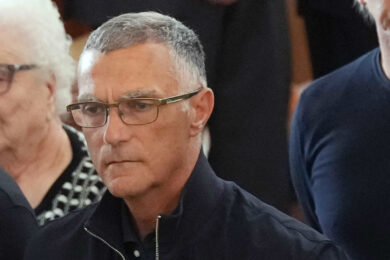 Beppe Bergomi durante i funerali di Evaristo Beccalossi a Brescia (Foto di Spada/LaPresse)
