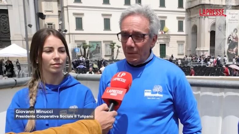 Papa Leone XIV a Pompei, l'incontro con disabili e volontari della Cooperativa Tulipano