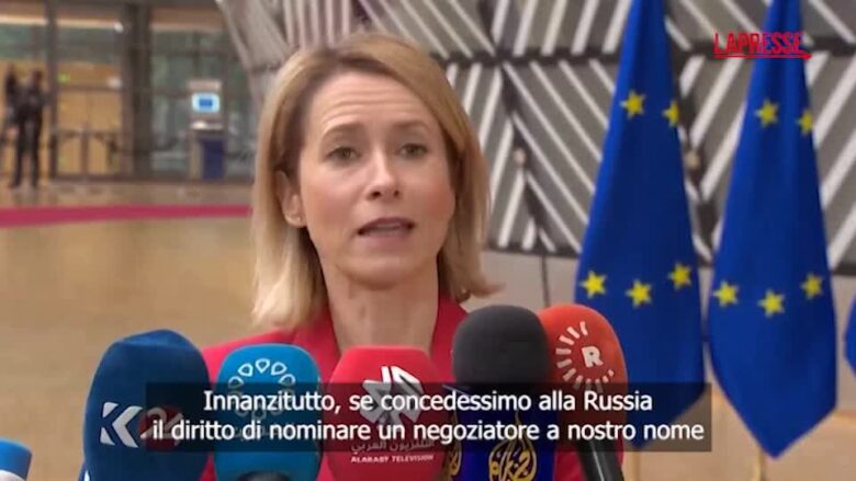Ucraina, Kallas: "Non è saggio dare diritto alla Russia di scegliere il negoziatore"