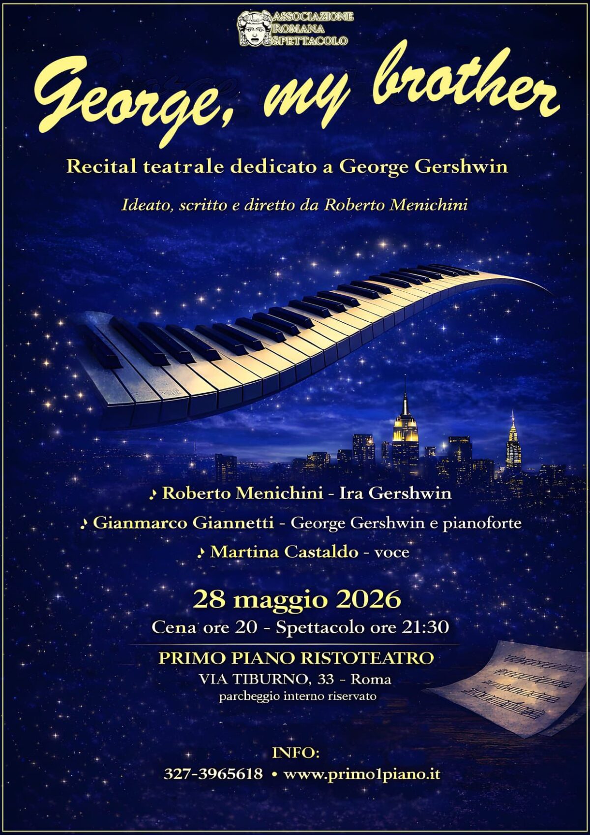 Teatro, genio e sregolatezza: in ‘George, my brother’ Gershwin raccontato dal fratello Ira