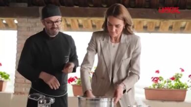 Kate Middleton prepara dei tortelli nella sua ultima tappa italiana