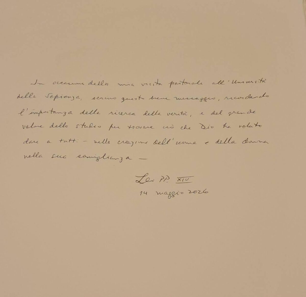 Il Papa alla Sapienza: “Non si chiami difesa il riarmo, che aumenta tensioni e insicurezza”