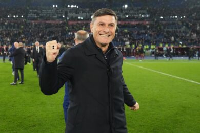 Xavier Zanetti durante la finale della Coppa Italia Frecciarossa 2025/2026 tra Lazio e Inter Milano allo Stadio Olimpico di Roma (Foto di Alfredo Falcone/LaPresse)