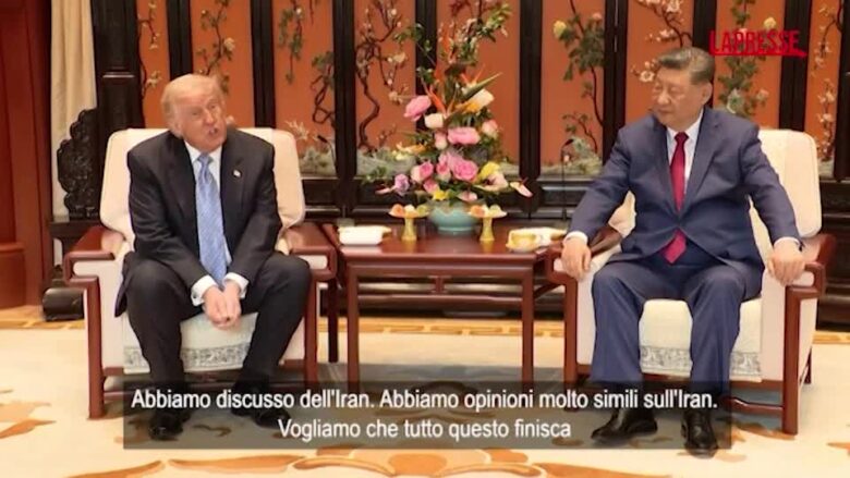 Trump in Cina: "Con Xi visione simile su come vogliamo che finisca guerra in Iran"