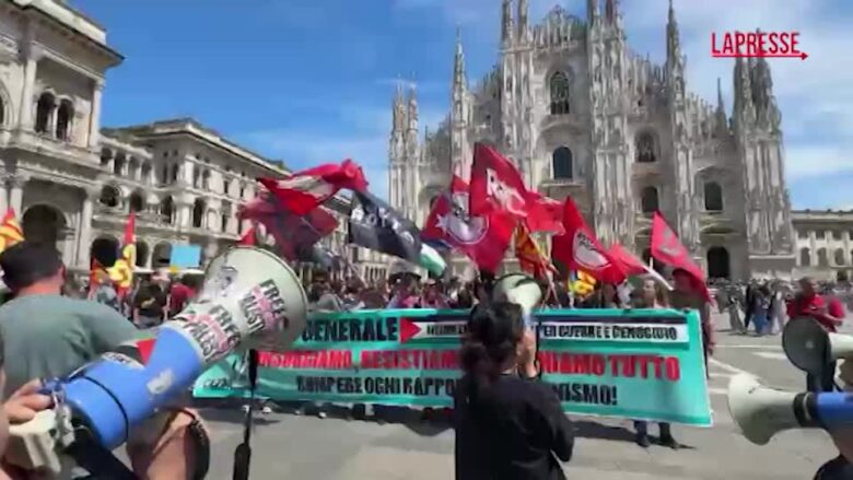 Flotilla, lo sciopero generale si conclude in piazza Duomo