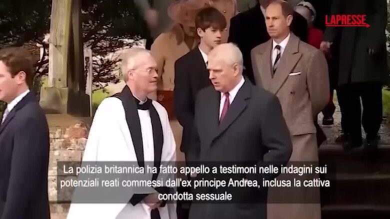 Caso Epstein, la polizia britannica cerca testimoni per le indagini sull'ex principe Andrea