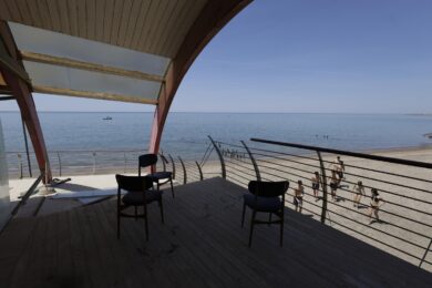 Macerie dello Sporting Beach , storico stabilimento vicino alla Rotonda - Martedì 26 Maggio 2026 - (foto di Cecilia Fabiano/ LaPresse)