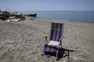 Macerie dello Sporting Beach, storico stabilimento vicino alla Rotonda - Martedì 26 Maggio 2026 - (foto di Cecilia Fabiano/ LaPresse)
