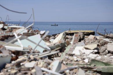 Macerie dello Sporting Beach, storico stabilimento vicino alla Rotonda - Martedì 26 Maggio 2026 - (foto di Cecilia Fabiano/ LaPresse)