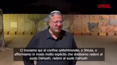 Libano, Ben Gvir: “Radere al suolo Dahiyeh”