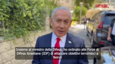 Libano, Netanyahu ordina di colpire Beirut: "Stiamo eliminando le roccaforti di Hezbollah"