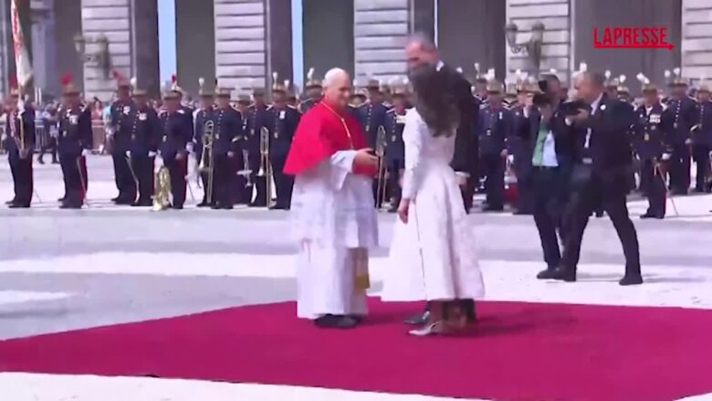 Papa Leone al Palazzo Reale di Madrid