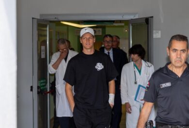 Sinner in ospedale al San Raffaele di Milano per accertamenti programmati