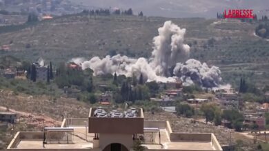 Libano, attacco di Israele nel Sud: il momento dell'esplosione
