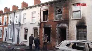 Belfast, case danneggiate dopo una notte di proteste anti-immigrazione