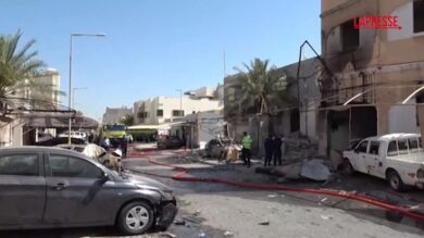 Iran, attacchi in Bahrein: macerie ed edifici in fiamme dopo l'intercettazione dei missili