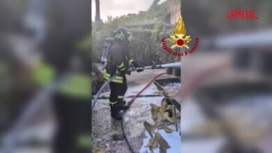 Roma, incendio in un vivaio: l'intervento dei Vigili del Fuoco