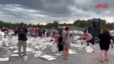 Virginia, crolla tendone per il maltempo: un morto e oltre 20 feriti