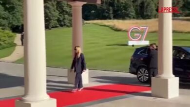 G7 a Evian, l'arrivo di Giorgia Meloni al summit