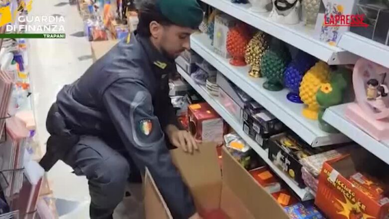 Trapani, la Gdf sequestra merce contraffatta e non conforme in un negozio