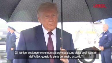Iran, Trump: "Teheran ha acconsentito alle ispezioni Aiea, ma non c'è fretta"