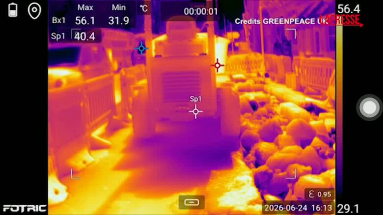 Caldo record a Londra: le immagini delle termocamere diffuse da Greenpeace