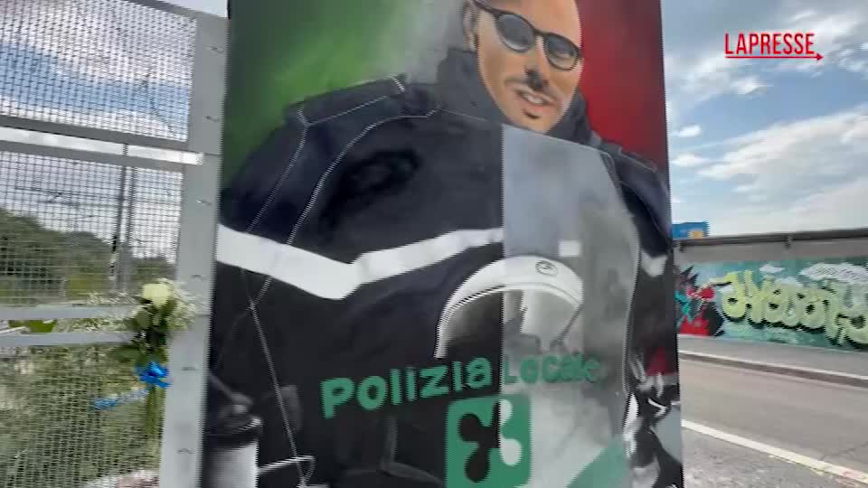 Agente morto a Milano, un murale per ricordare Francesco Imprezzabile