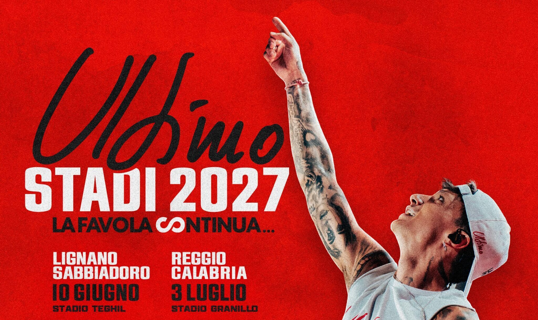 Ultimo rilancia, 11 date tour stadi 2027 de “La favola continua” Ultimo rilancia, 11 date tour stadi 2027 de “La favola continua”