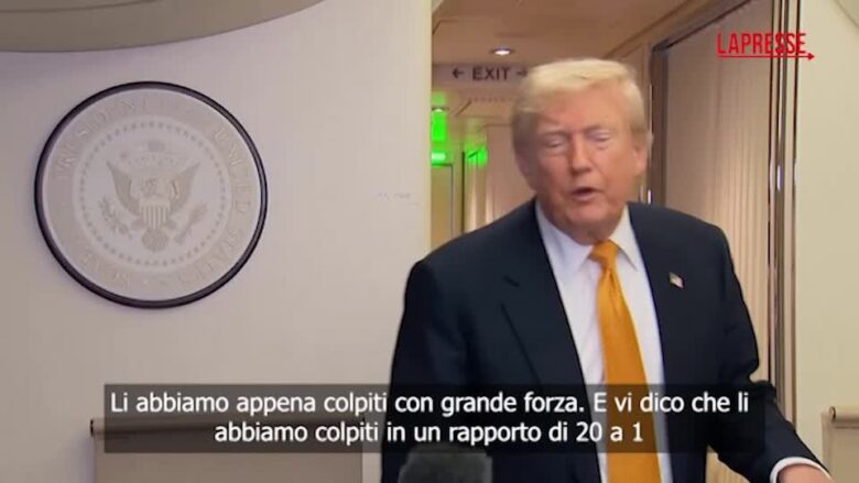 Iran, Trump: "Li abbiamo colpiti con grande forza"