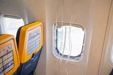 Esplode finestrino su volo Ryanair per Monaco: 61enne risucchiato e salvato da altri passeggeri