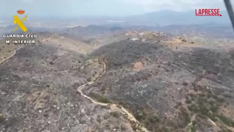 Spagna, la devastazione dell’incendio in Andalusia vista dall'alto