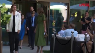 Sinner-Zverev a Wimbledon, il principe William e la principessa Kate arrivano sul centrale per la finale