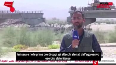Iran, tv di Stato mostra ponte distrutto da raid Usa