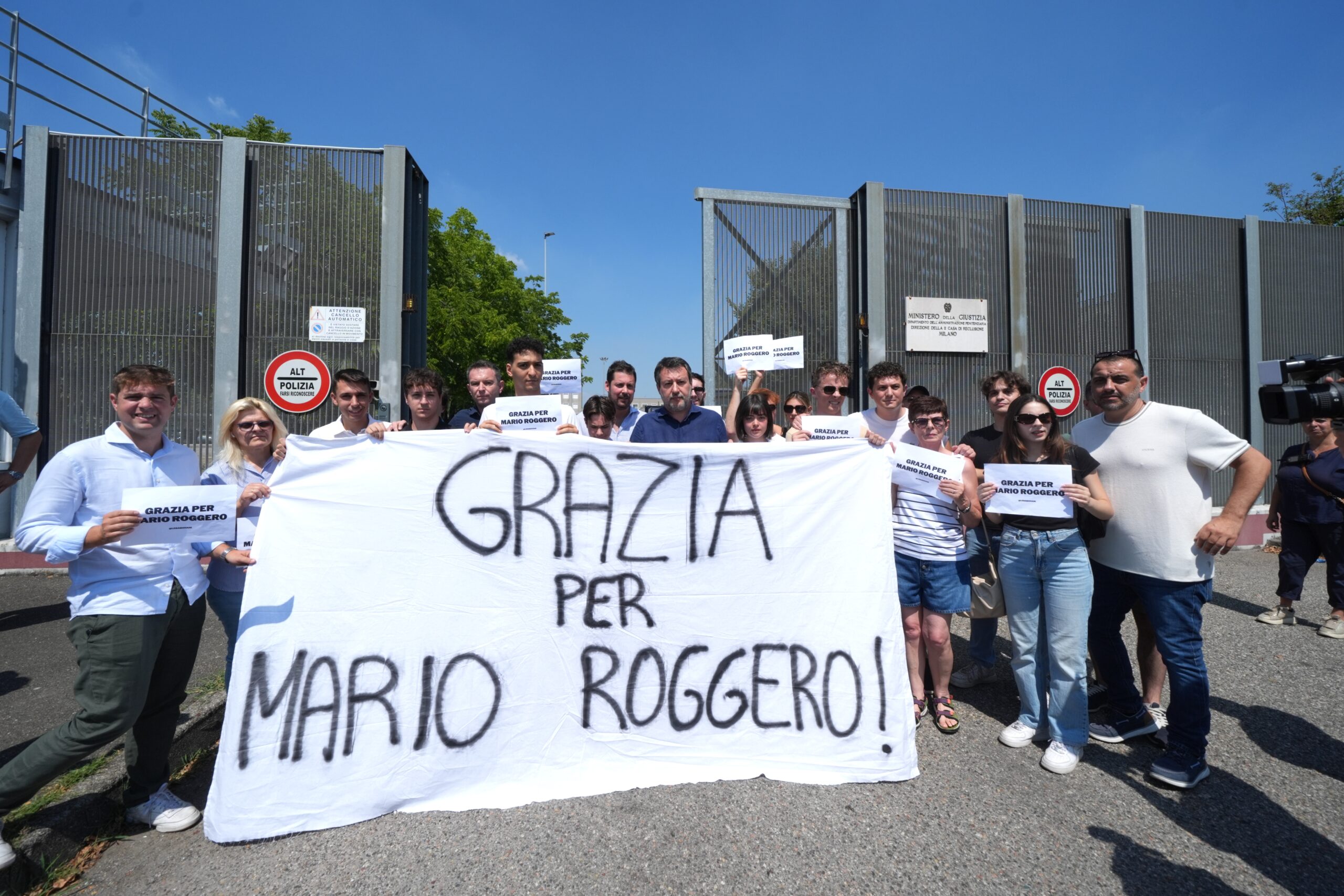 Mario Roggero, Salvini a Bollate: “Mattarella sceglierà liberamente sulla grazia. Lavoreremo per estendere la legittima difesa”