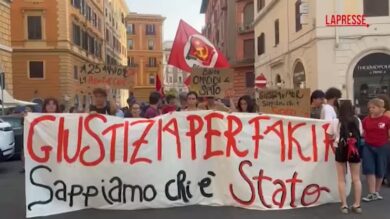Roma, manifestazione per la morte di Abderrahim Fakir