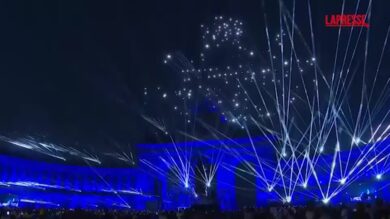 Belgio, i fuochi d'artificio chiudono le celebrazioni della Festa Nazionale