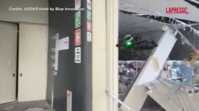 Terremoto in Giappone, drone cattura i danni nel centro commerciale di Kumamoto