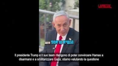 Gaza, Netanyahu: "Ci ritiriamo dalla Striscia solo con disarmo completo di Hamas"