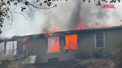 California, l'incendio Gann brucia la contea di Calaveras